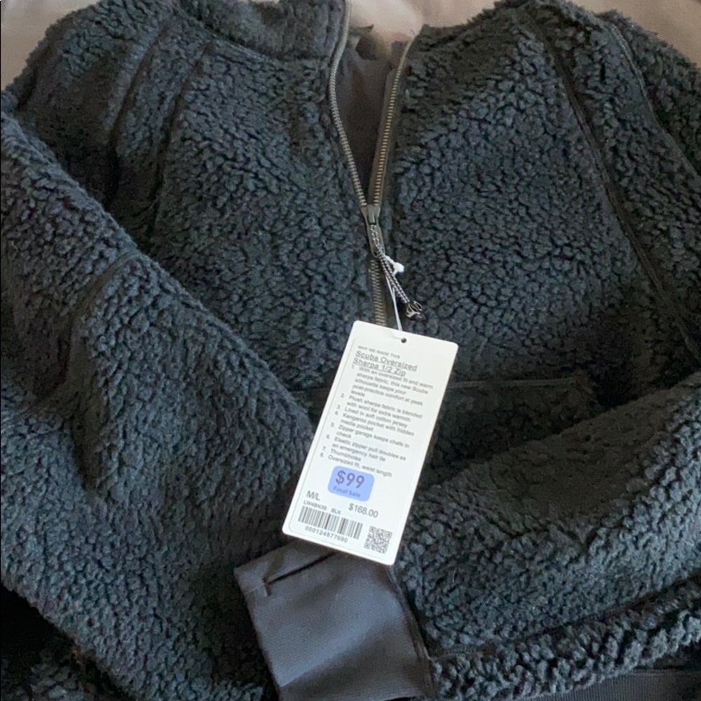 NWT Lululemon 🍋 scuba Oversized Sherpa 1/2 Zip